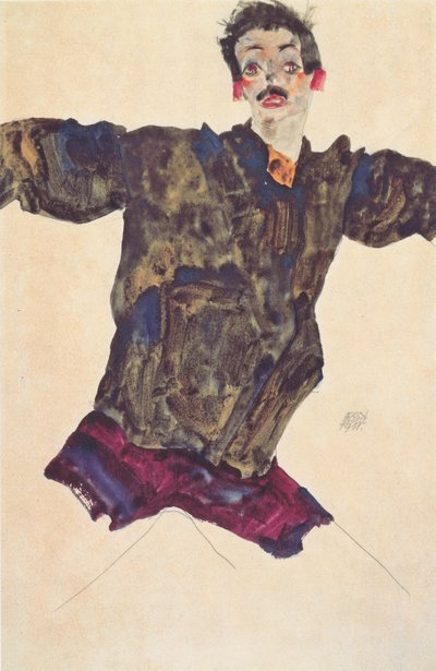 Self-Portrait with Outstretched Arms by Egon Schiele